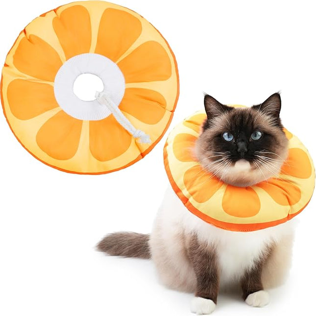 Cat Cone Collar Soft, Waterproof Cat Recovery Collar for Wound Healing Cute Donut Adjustable Kitten Cones to Stop Licking Comfortable NEC Elizabethan Collars for Cats Kittens After Surgery