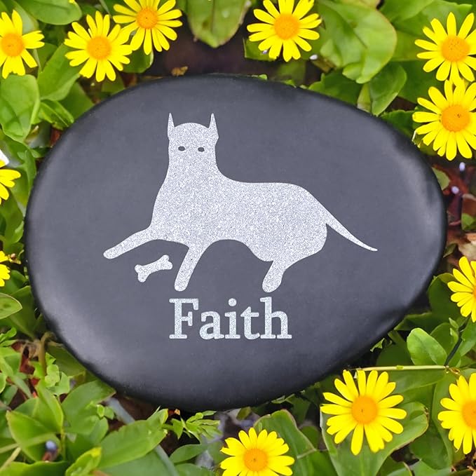 Personalized Memorial Stones for Pets - Dog Sympathy Gifts - Pet Memorial Gifts - Bereavement Gifts for Loss of Pet Dog - Personalized Dog Memorial Stone - Pet Loss Gifts - Dog Memorial Gifts