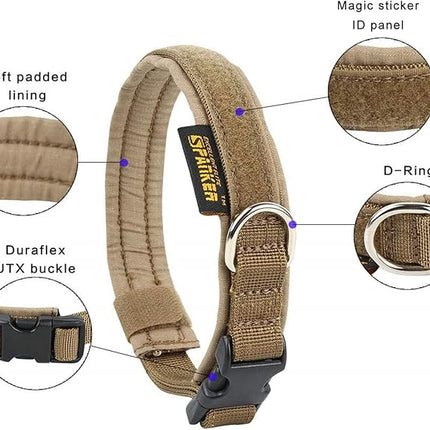 EXCELLENT ELITE SPANKER Nylon Puppy Dog Collar Adjustable Soft Padded Collar Heavy Duty Quick-Release Buckle Lightweight No-Choke for Small Medium Dogs(COB,XS)