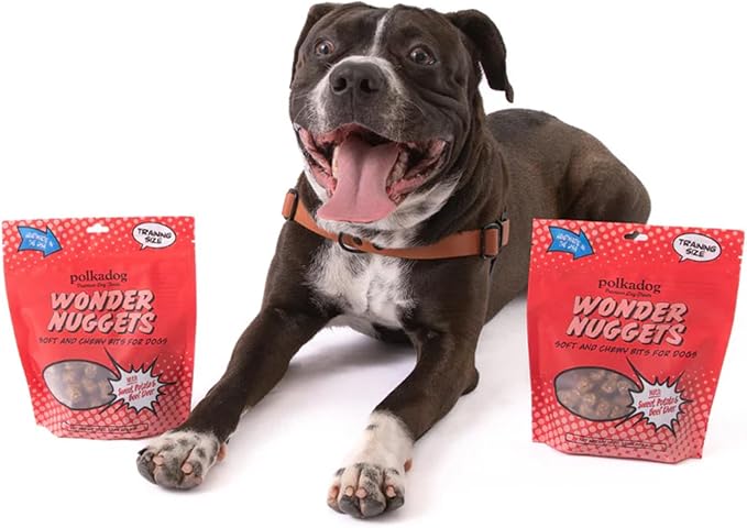 Polkadog Wonder Nuggets – Soft & Chewy Dog Treats with Sweet Potato & Beef – Healthy, Limited Ingredient Training Treats for All Dog Breeds and Ages – Natural, Made in USA – 10 oz