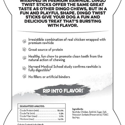 Dingo Chicken Twist Sticks Chews For Dogs, 240 Ct