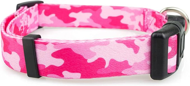 Limeloot Pink Camo Dog Collar for Female Dogs, Cute Girl Dog Collar for Small Dogs, Small