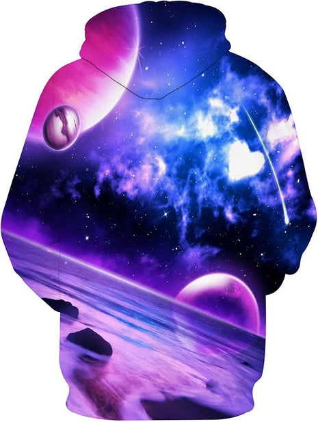 Yasswete Unisex Adults 3D Printed Fashion Hoodies for Men Women Pullover Novelty Sweatshirts with Big Pockets