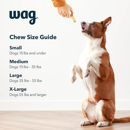 Amazon Brand - Wag Yak Cheese Himalayan Dog Chews, Dog Treats for Small Size Dogs, All Natural, High Protein for Aggressive Chewers, 15lbs and Smaller, 3 Count, 3.3 oz