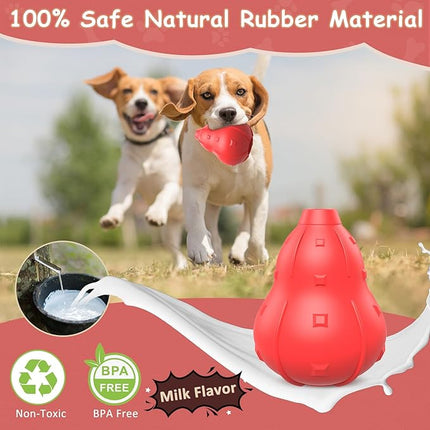 NOUGAT Dog Toy for Aggressive Chewers - Dog Chew Treat Toys Natural Rubber - Interactive Dog Toy for Small Medium Large Milk Flavor