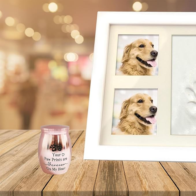Small Pet Urns for Dogs Ashes Mini Urn Dog Ashes Cremation Keepsake Pet Memorial Urns Gift，Pink