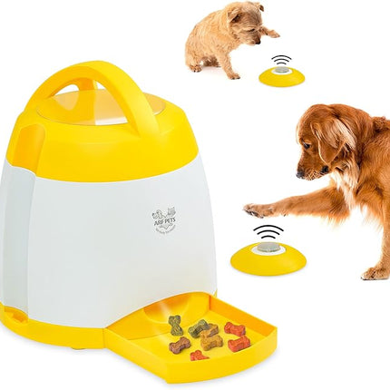 Arf Pets Dog Treat Dispenser with Remote Button – Dog Memory Training Activity Toy – Treat While Train, Promotes Exercise by Rewards, Improves Memory & Positive Training for A Healthier & Happier Pet
