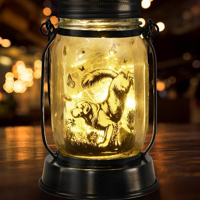 kyoryuger Pyrenees Gifts for Women/Men Pyrenees Dog Solar Lanterns Mom Birthday Dog Lovers Lantern Pet Loss Pet Memorial Lights Solar Garden Decoration for Yard, Patio,Backyard,Porch Torches Light
