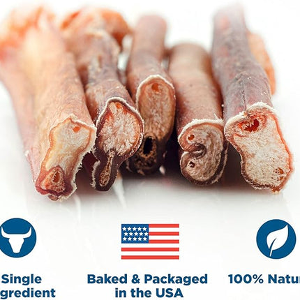Best Bully Sticks Thick 6 Inch Bully Sticks for Dogs - 10 Count (Pack of 1) - Natural Grass-Fed Beef, Single Ingredient, Grain and Rawhide Free - Large Breeds
