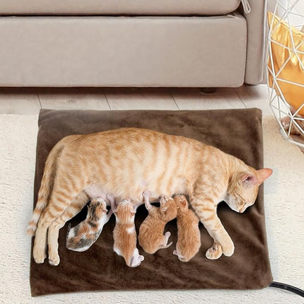 NAMOTEK Pet Heating Pad, Safe Electric Heating Pad for Dogs and Cats Indoor Warming Pad with Auto Constant Temperature 15.7" x 12"