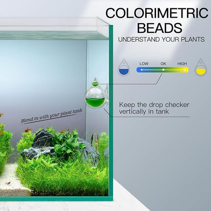 Aquarium CO2 Acrylic Drop Checker CO2 Indicator (Tear Drop & 15ml)