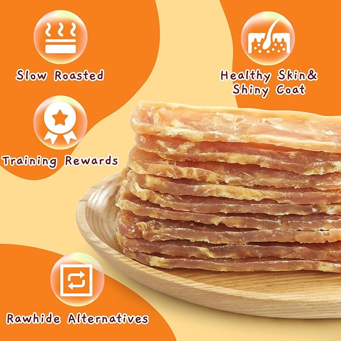 Jungle Calling Dog Treats Chicken Jerky Training Treats, Slow Roasted Snacks for Medium and Large Dogs Chewy Treats 10.6 Ounce (Chicken Fillet)