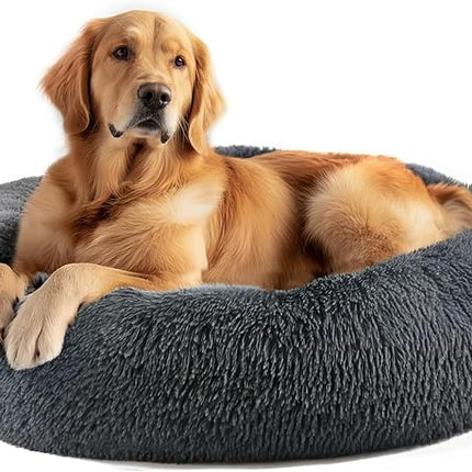 Dog Beds Large Sized Dog and Cats, 32in Pet Beds for Large Pet, Washable Indestructible Extra Large (Dark Grey)