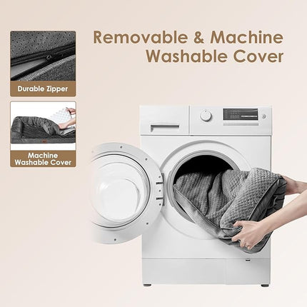 EHEYCIGA Memory Foam Dog Bed XLarge Sized Dogs, Extra Large Dog Bed Orthopedic with Washable Removable Cover, Waterproof XL Pet Bed Couch for Crate, 41x27x6 Inches, Dark Grey