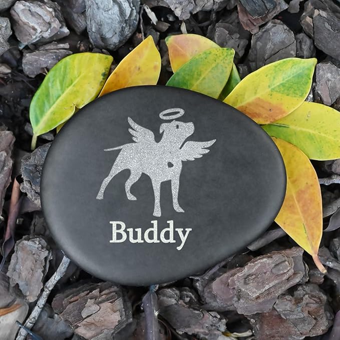 Pet Memorial Stones for Dogs - Personalized Dog Passed Away Gifts - Pet Memorial Gifts - Dog Death Sympathy Gifts - Dog Bereavement Gifts - Pet Remembrance Gifts - Dog Memorial Garden Stone