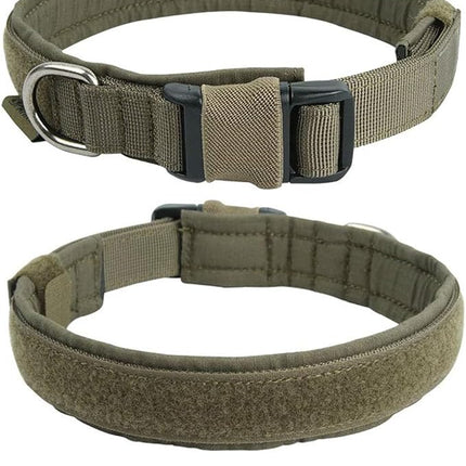 EXCELLENT ELITE SPANKER Tactical Small Puppy Dog Collar Nylon Adjustable Heavy Duty Military for Small Medium and Large Dogs Pet Soft Padded Dog Collar(RGN-M)
