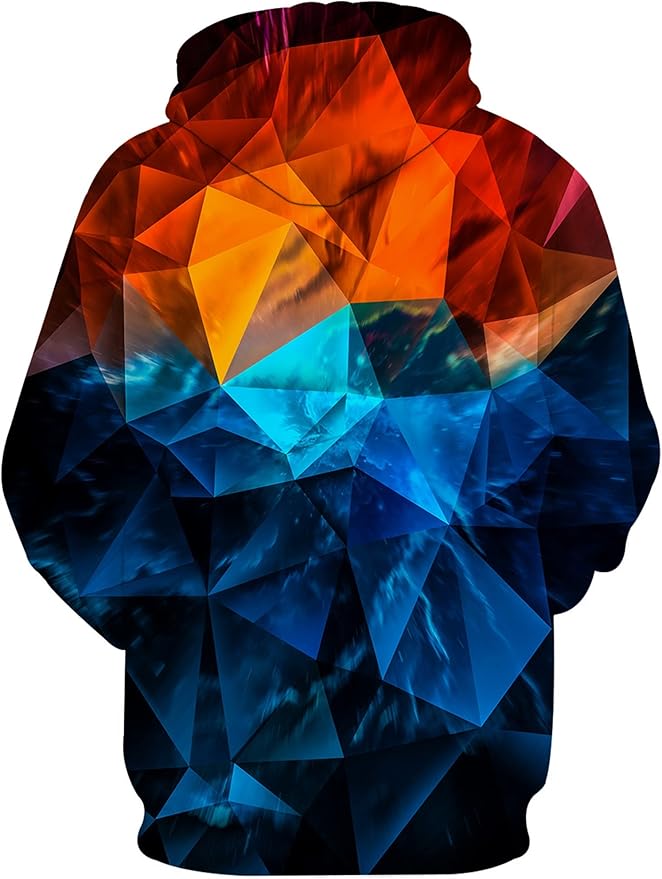 Yasswete Unisex Adults 3D Printed Fashion Hoodies for Men Women Pullover Novelty Sweatshirts with Big Pockets