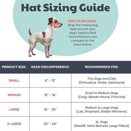 Huxley & Kent Pet Hat | Antler Buffalo Check (Medium) | Festive Christmas Holiday Accessory for Dogs/Cats | Holiday Pet Hat | SnugFit Sliding Toggles for Best Fit