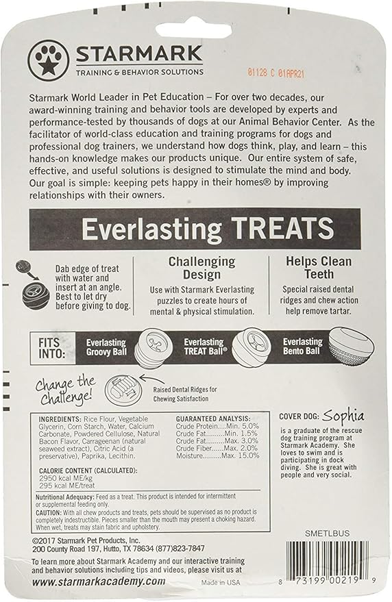 StarMark (3 Pack Star Mark Everlasting Bacon Dog Dental Chews, Large