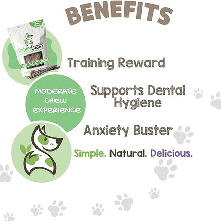 Nature Gnaws Beef Gullet Sticks for Dogs 5-6" (15 Count) - Natural Beef Jerky Stick Dog Chew Treats - Rawhide Free