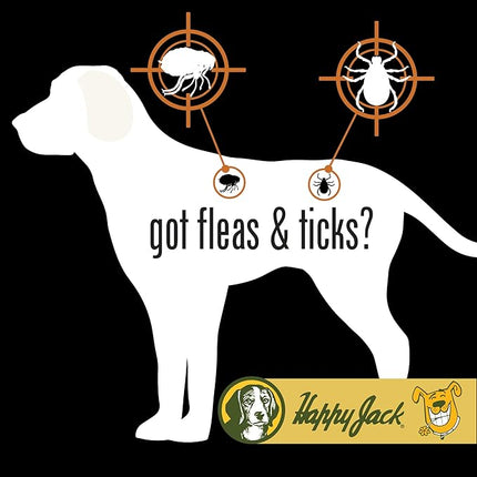 Happy Jack Flea and Tick Powder for Dogs & Puppies, Flea Powder for Flea Treatment & Control, Kills Pests, Ticks & Lice, Odorless & Non-Staining, Dust on Sleeping Quarters & Dogs (5 oz)
