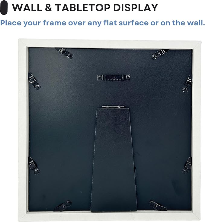 Pet Memorial Dog Picture Frame, 4 Customizable Displays, 9x9, Paw Print Kit for Dogs, Pet Memorial Gift for Dogs, Loss of Dog Sympathy Gift, Pet Paw Print Impression Kit (White)