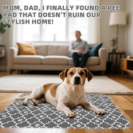 KOOLTAIL Washable Pee Pads for Dogs, 2 Packs Super Absorbent Leakproof & Non-Slip Dog Pee Pad Extra Large, Reusable Puppy Training Pads Waterproof, Pet Mat Rug for Whelping,Floor,Crate,Cats, 36"x41"