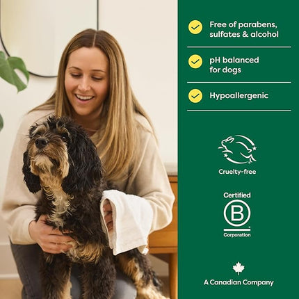 Earth Rated Hypoallergenic 3-in-1 Detangle Dog & Puppy Shampoo & Conditioner, Perfect for Doodles and Poodles, Deodorize 98.5% Natural, 16 oz