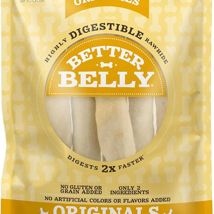 Better Belly Highly Digestible Rawhide Small Roll Chews, Treat Your Dog to a Chew with NO Artificial Colors or Flavors