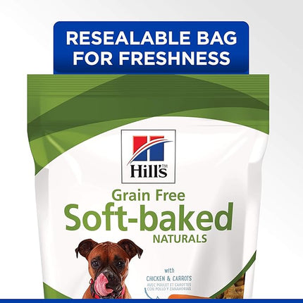 Hill's Grain Free Soft Baked Naturals, All Life Stages, Great Taste, Dog Treats, Chicken & Carrots, 8 oz Bag