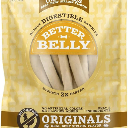 Better Belly Originals, Real Beef Sirloin Flavor, Small Rolls, Dog Chews, 20Count (P-50050NC)