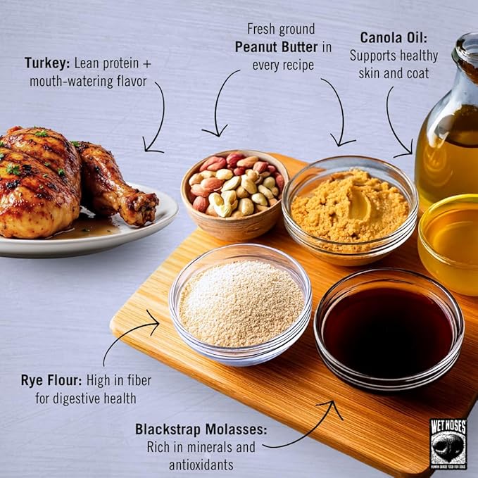 Organic Crunchy Dog Treats – for All Pet Sizes, Breeds – All-Natural Puppy Treat, Senior Dog Snack – 100% Human-Grade – Delicious Chews for Dogs - Meaty Grilled Turkey, 14 Oz (2 Pack)