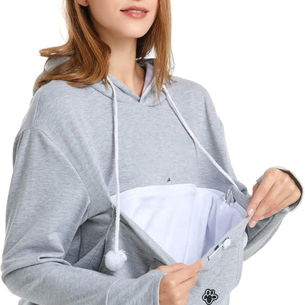 LINYUCHEN Cat Dog Pouch Hoodie Large Pet Pouch Sweatshirt Puppy Kitten Holder Carrier Pullover Shirt Unisex Hoodies
