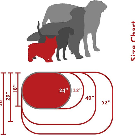 Majestic Pet 24 Inch Poly-Cotton Sherpa Calming Dog Bed Washable 24x18x7 (inch) – Cozy Soft Round Donut Dog Bed with Spine for Head Support - Pet Bed Small - Black