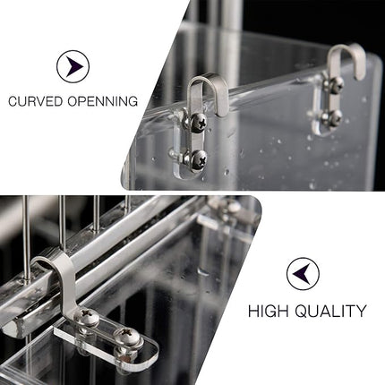 Bird Bath Cage, No-Leakage Bird Bathtub with Hanging Hooks Cage Accessory for Small Bird Parrots Lovebirds Canary Portable Shower