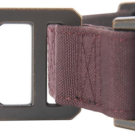 Carhartt Nylon Duck Dog Collar, Fully Adjustable Durable 2-Ply Cordura Nylon Canvas Collars for Dogs, Deep Wine, Large