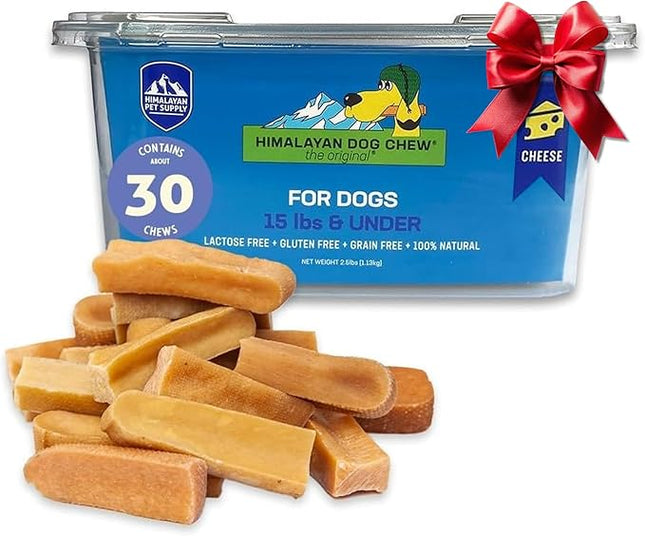 Himalayan Hard Cheese Chews | Long Lasting, Stain Free, Protein Rich, Low Odor | 100% Natural, Healthy & Safe | No Lactose, Gluten Or Grains | 2.5 lbs BULK TUB | SMALL | for s 15 Lbs & Smaller