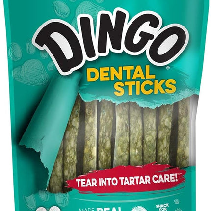 Dingo Dental Sticks for Tarter Control and Freshening Breath, Made with Real Chicken, Great Treats for Small, Medium, and, Large Dogs 20-Count