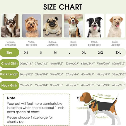 Queenmore Large Dog Sweater, Long Sleeve Dogs Sweater with Check Pattern, Fall Winter Warm Dog Sweaters for Large Breeds, Solid Pull-on Pet Sweaters, Green XL