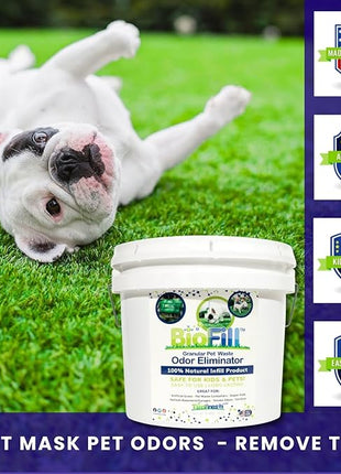 BioTurf Granular Turf Infill – Naturally Derived Turf Deodorizer for Pet Urine and Poop, Yard Odor Eliminator for Artificial Grass – Safe for Pets, Kids & Outdoor Use – 1 Gallon Pail