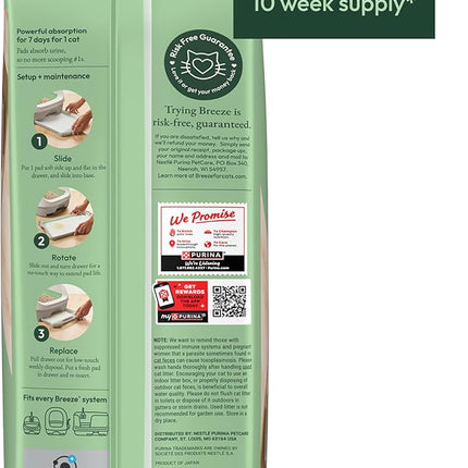 Purina Tidy Cats Breeze Litter System Cat Pad Refills 10ct. Pack Tidy Cats Cat Litter Pads - 10 ct. Pouch