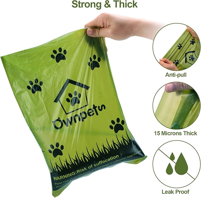 Ownpets Ultra Thick Lavender-Scented Dog Waste Bags, Leak-proof Large Pet Poop Bags for Dogs, 150 Count