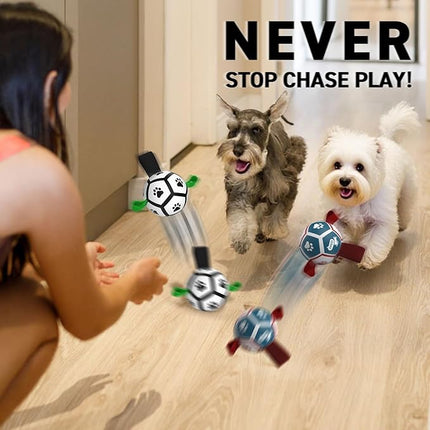 QDAN 2 Pack Small Dog Toys, 3.5 Inch Puppy Balls, Dog Balls with Straps for Small Breed, Soccer Ball for Dogs, Puppy Toys, Dog Birthday Gift