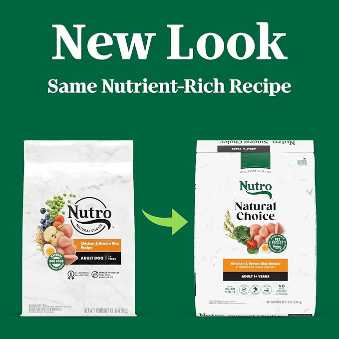 Nutro Natural Choice Adult Dry Dog Food, Chicken and Brown Rice Recipe, 13 lbs.