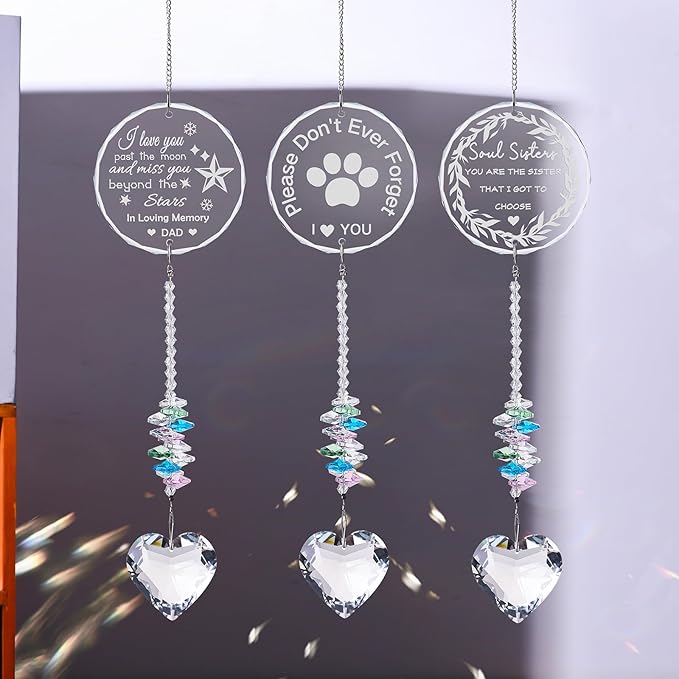Pet Memorial Suncatcher,Dog Memorial Gifts for Loss of Dog,Cats Remembrance,Pet Loss Sympathy Gift,Bereavement Gifts(Glass)