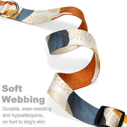Rnivvi Dog Collar for Small Dogs, Cute Heavy Duty Adjustable Puppy Collar with Quick Release Buckle for Boy Girl & Female, Pet Accessories for Walking Running, XS Length 5/8" Width, Abstract Art