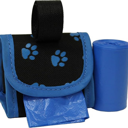 FiveStarPet Purse Style Dispenser with 2 Rolls Made in USA Easy Open Poop Bags Dog Waste Bags (Blue Paw)