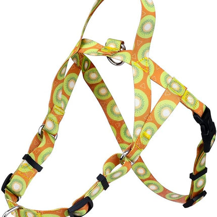 iChoue French Bulldog Harness Adjustable Locked Buckle with Handle for Frenchie Pug English Boston Terrier Dogs, Kiwi Fruit, Large