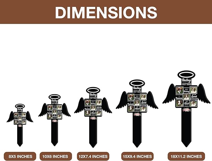 Personalized Pet Grave Markers Remembrance Garden Stake Pet Loss Gifts Dog Memorials Gifts For Friends Remember Your Dog Custom Plaque Stake Yard Cat Cross Pet Memorial Grief In Loving Memory