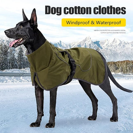 Black S Dog Raincoat - Waterproof Winter Dog Jacket with Velvet Inner, Reflective Strip